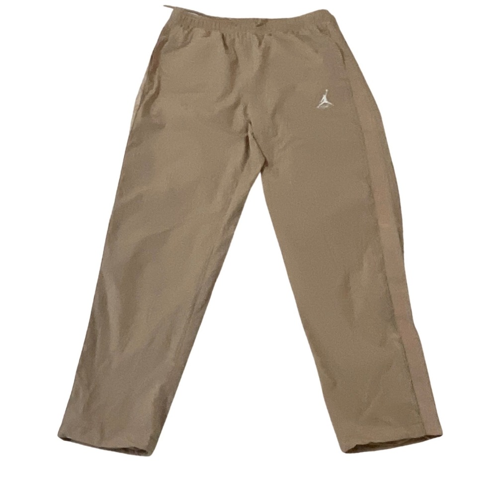 Jordan Flight Pants Mens L Beige New FB7292-200 Nylon Mesh Lined 32x23